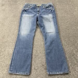 BKE Wendi Bootcut Medium Wash Stretch Denim Jeans Womens 33x29 Classic Fit Y2K